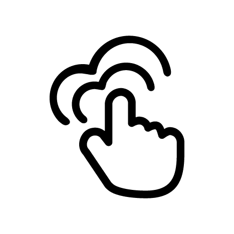 ダブルクリック戻る図記号
