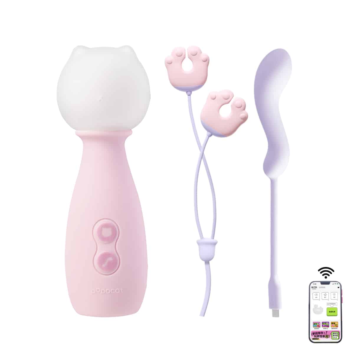POPOCAT Miao Punch App本体と対応アタッチメントのセット例